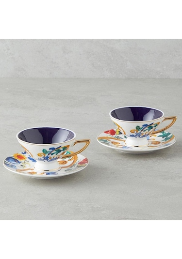 Bk Gift Willow New Bone China 4 Parça 2 Kişilik Kahve Fincan Takımı 90 Ml Renkli Şık Ve Zarif Fincan Seti Kobitmeyencom36722 Bk Gift Diğer