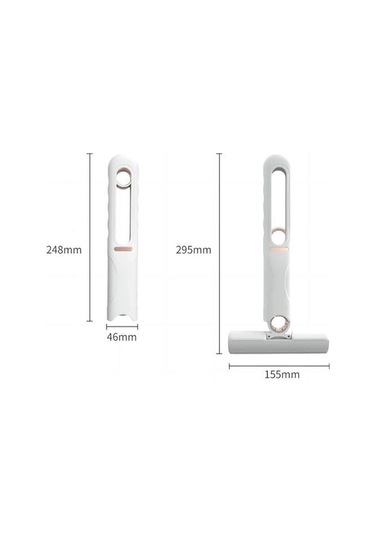 Ollevra Çok Amaçlı Cam Fayans Mini Temizlik Mopu Fırçası Beyaz