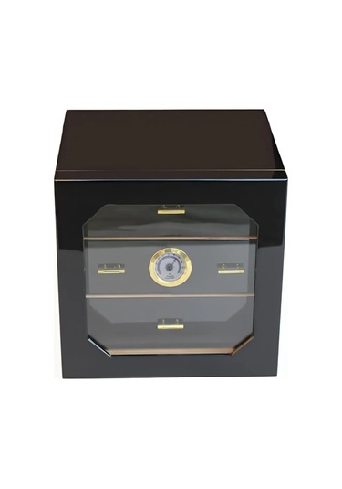 Parmida Humidor Puro Saklama Kutusu Üç Çekmeceli - Siyah