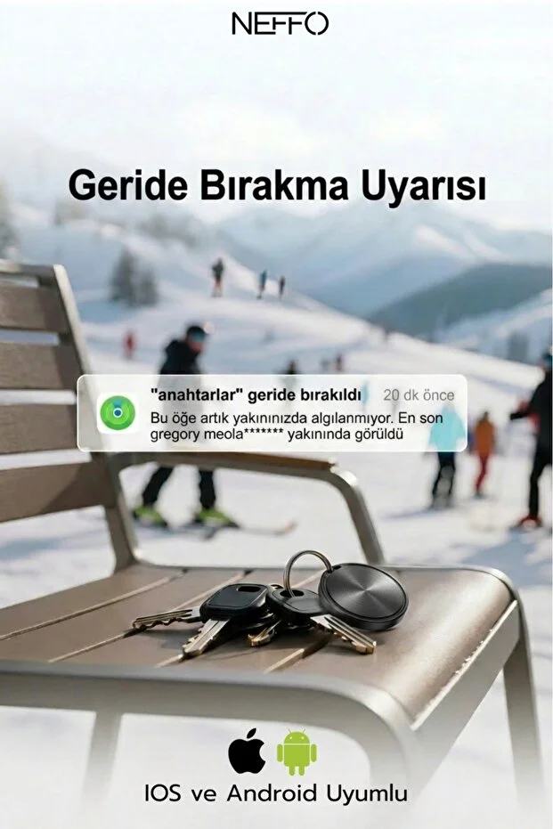 4lü Paket Android & Apple iOS Uyumlu Smart Tag Google Akıllı Takip Cihazı - Android Ve Apple iOS Uyumludur 4-pack