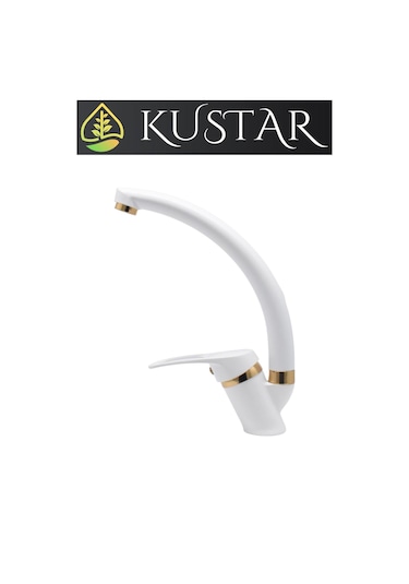 Kustar Sema Gold Beyaz Mutfak Evye Bataryası