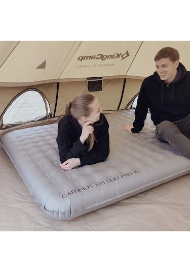 Kingcamp King Airbed Double Çift Kişilik Şişme Yatak Gri