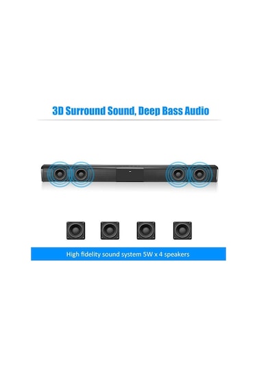 Arion BS-28B 20 W Kablosuz Bluetooth Soundbar