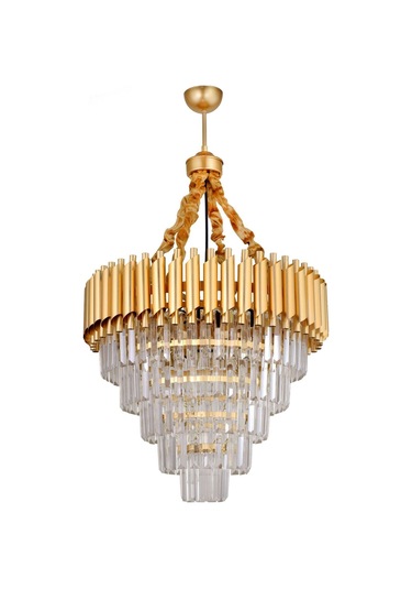 Palmira 55'lik Kristal Taşlı Lüks Avize - Sarı-yaldız Sarı Yaldız