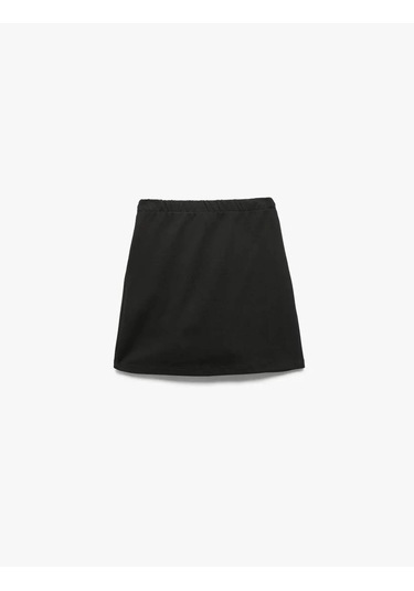 Koton Metal Kemer Detaylı Pileli Siyah Kız Çocuk Etek 6wkg70012ak Siyah