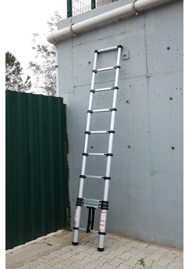 Ebax 2,6 Mt 9 Basamaklı Uzayan Alüminyum Teleskopik Merdiven