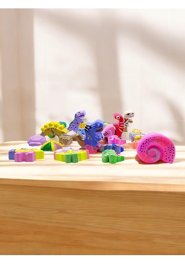 Taş Boyama Etkinliği, 30 Parça Sevimli Dinozorlar Ve Kabuklu Fosi