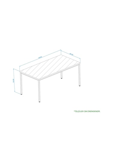Arpelia Çalışma Masası 140 x 80 x 75 CM Siyah - Richmond Siyah