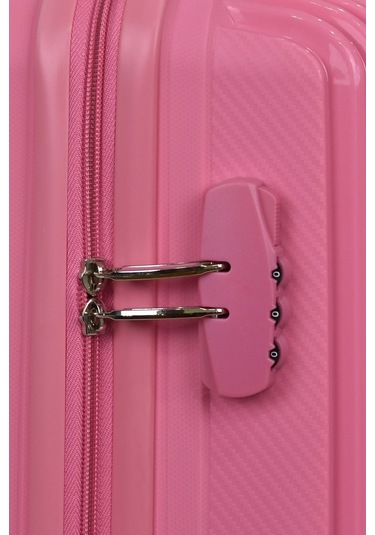 Elatae Premium Polipropilen Kabin Boy Kırılmaz Valiz Pembe V303 Pembe