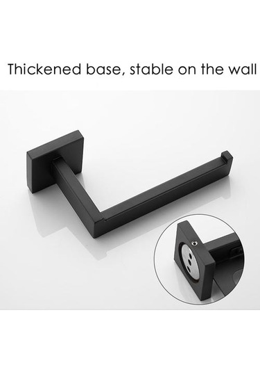 Tuvalet Kağıdı Asılı Tutucu Duvara Montaj Doku Rulo Askı Mat Banyo Organizatör Raf Mutfak Kağıt Tutucular Banyo Malzemeleri Kağıt Tutucular Siyah 16.5 x 12.2 x 11.2 CM