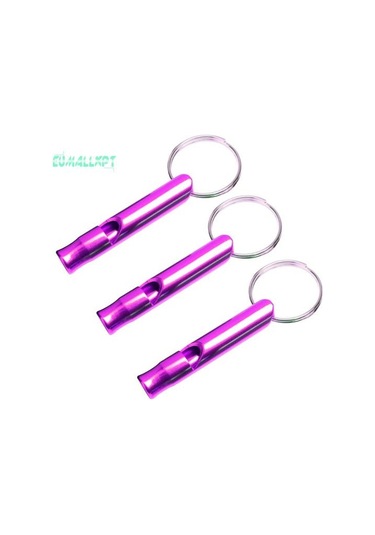 Mor 3 Adet Acil Durum Düdüğü Süper Yüksek Sesle Tiz Ses Anahtarlık İl Sinyalizasyon Taşınabilir Açık Güvenlik Malzemeleri 56930802 Mor