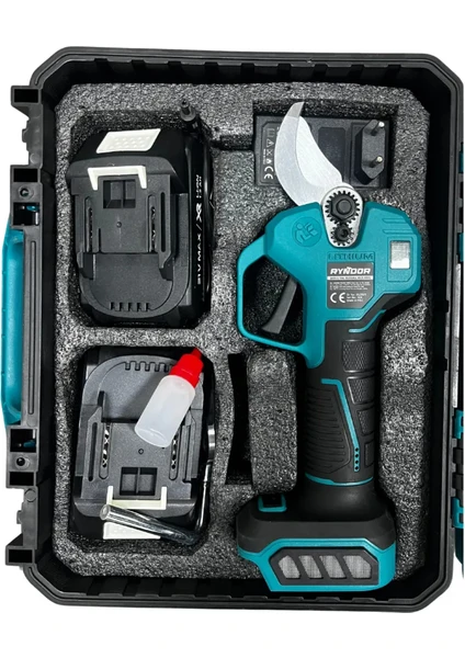 Ryndor Çelik Şanzuman Şarjlı Dal Budama Budama Makas 21v 3ah