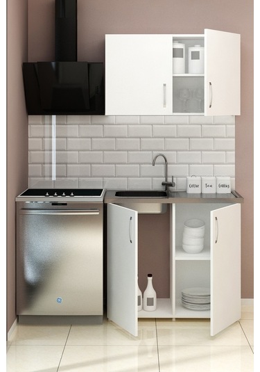 100 Cm Mini Evyeli Mutfak Dolabı - Hazır Mutfak Dolabı