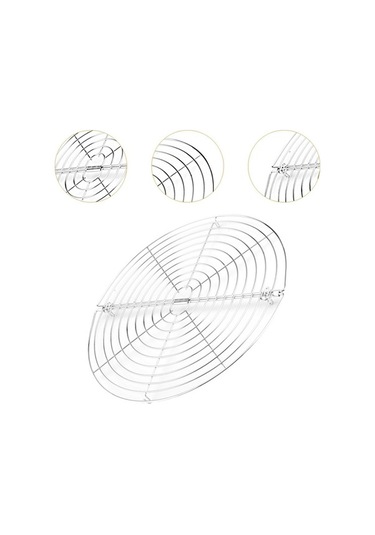 Pazly Suntek Pişirme Soğutma Rafı - Katlanabilir Yuvarlak Tost Standı Gümüş Gümüş