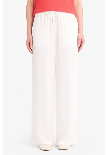 Defacto Regular Fit Esnek Belli Bağcıklı Plaj Pantolonu-fall İn Love D9763ax25smwt16 Beyaz