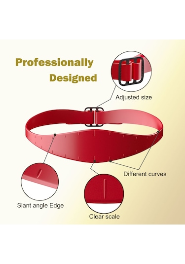Sones Go042 Ayarlanabilir Saç Kesimi Düzeltici Cetvel Boyun Saç Düzeltici Kayış Tıraş Şekillendirme Şablonu Mavi