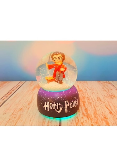 Mobgift Harry Potter Süpürgeli Model Mini Boy Kar Küresi Cam