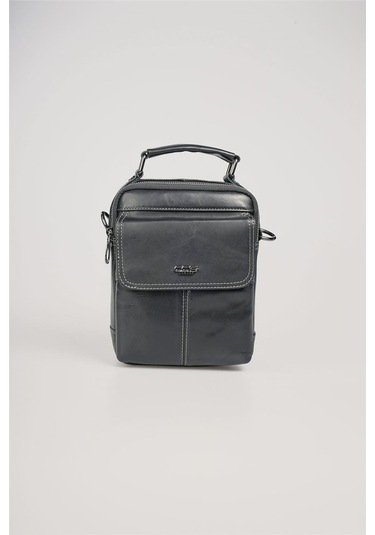 Ççs 31602 Hakiki Deri Askılı Çanta Siyah