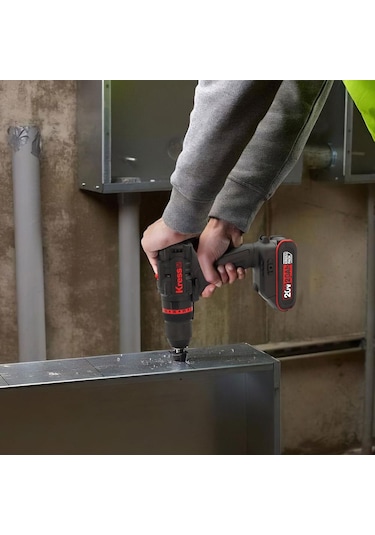 Kress KUC30.1 20V/2.0AH Li-ion 60NM Çift Akülü Profesyonel Şarjlı Darbeli Matkap