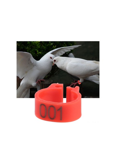 Qingmipy 8mm Sarı Güvercin Ayak Halkası, Tıklama Desenli, Sayılı Tanı Halkası, 100 Adet/poşet, Dayanıklı Plastik Materyal