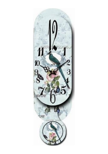 Saatler-MB SARKAÇLI KUŞLU DUVAR SAATİ-KÜÇÜK-26,5*8*3,5 CM Çok Renkli