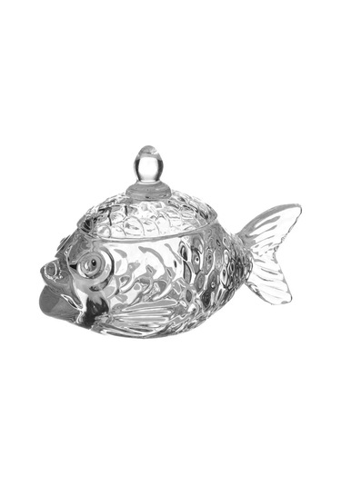 Lefard Cam Havyar Kabı "balık" Kapaklı 110 Ml 152112714 Beyaz