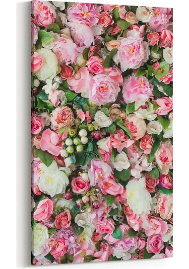 Olla 40x80 Cm 11606dd Çiçek Görseli Dikey Dar Kanvas Tablo