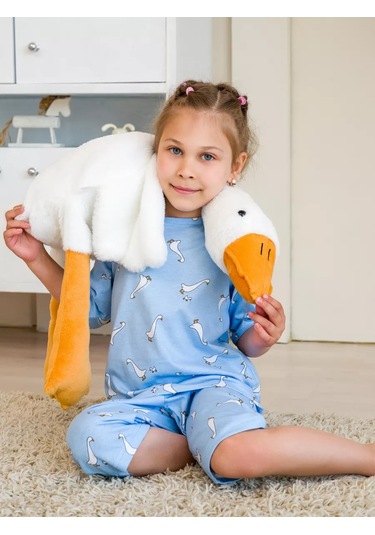 Maso Home Kız Çocukları İçin Pantolonlu Pijama 235898342 Açık Mavi
