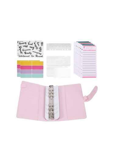 Dinosaurs A6 Bütçe Bağlayıcı, Fermuarlı Zarflar, Bütçe Planlayıcı Kitap Düzenleyici, Bütçeleme Için Nakit Zarflar Pembe Altın