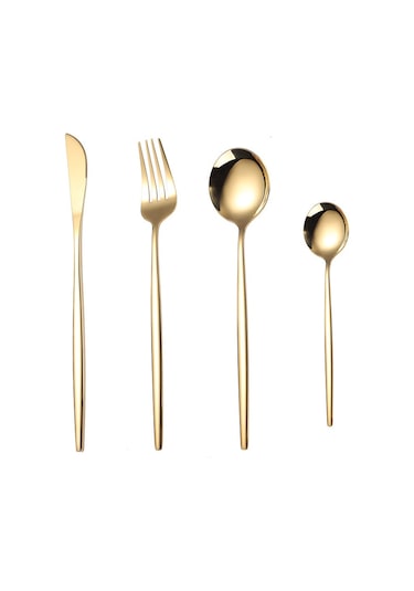 Ximistore9 Ev Ve Otel İçin Çelik Bıçak-çatal-kadeh Seti: Gümüş/rose Altın Renkli, Dayanıklı, Ev Kullanıma Uygun 4-5 Parça Takım Diğer