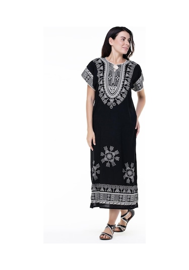 Kısa Kol Pamuk Hitit Uzun Elbise Saray Siyah Sry Syh-saray Siyah