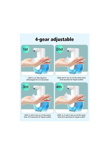 Ulzyvf Otomatik Endüktif Köpük Sabunluk Fotoselli Beyaz Telefon Yıkama Beyaz