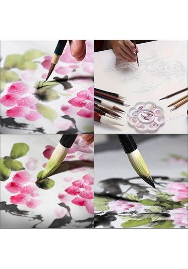 Çini Tahrir, Seramik Sırlama Fırça Seti, Seramik Boyama, Çini, Vazo, Resim, Brush-19 Parça