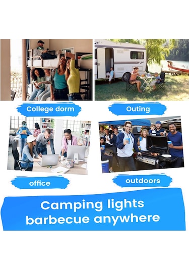 Kamp Çadırı Işığı Led Çadır Asılı Işık Taşınabilir Asılı Işık Mavi