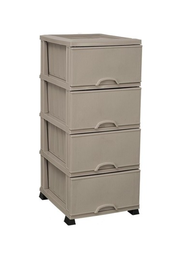 Omnipazar Elf-n293 Nostalji Plastik Mutfak Komidin Sebzelik 4 Katlı Krem