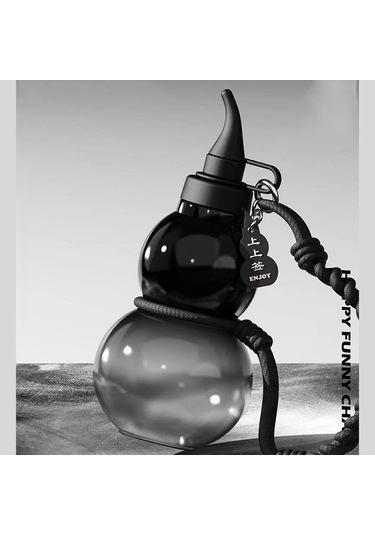 Suntek 800ml Çin Kabak Su Şişesi Spor Matarası Açık Siyah