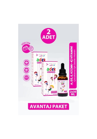 More Than Adek Kids Multivitamin Damla 2 x 30 ML
