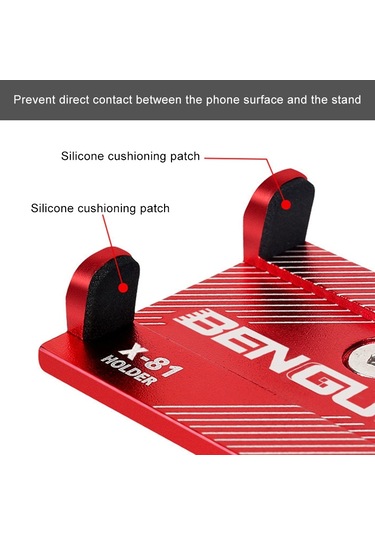 Motosiklet Gidon Alüminyum Alaşımlı Telefon Braketi Kırmızı Kırmızı