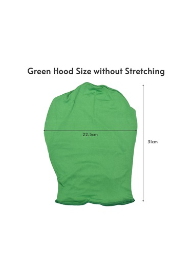 Youtek Yeşil Elastik Lifli Fotoğraf Çekim Kafa Çemberi Ve Uzun Eldiven Seti - Arka Plan Ayırma İçin Esnek Malzeme