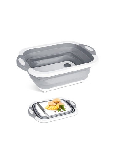 Buffer Katlanabilir Süzgeçli Kesme Tahtası ve Badya