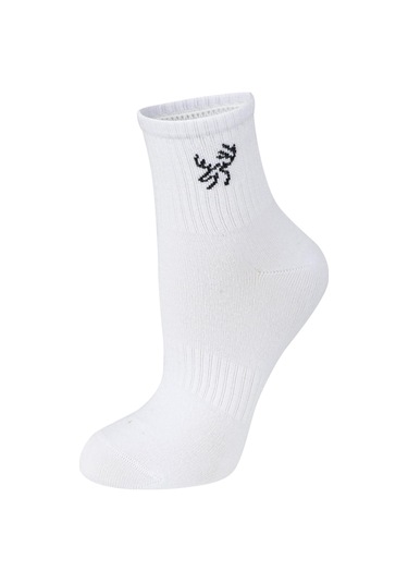 2as Kısa Bambu Spor Çorap Beyaz