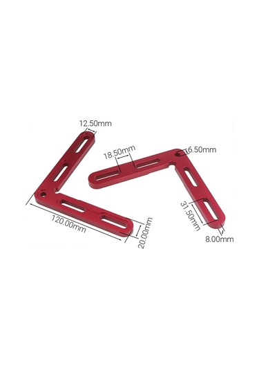 Snapbuy 90 Derece Alüminyum Köşe Sabitleme Klipsi - Pozisyon Kilitleme Aparatı - Hizalama Şerit Aracı Kuzukulağı