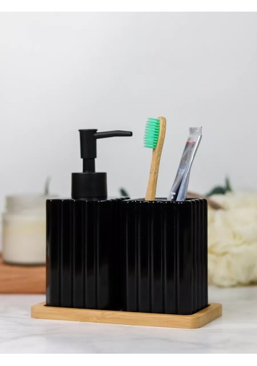 Denezo Banyo Ve Tuvalet Aksesuarları Seti 211384536 Siyah