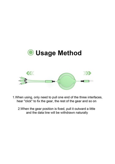 Willowhaven 3'lü Kollu Hızlı Şarj Kablosu - Sıvı Silikon, Genişletilebilir, Universal Renkli