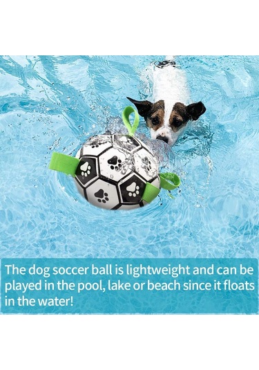 Geekyou Köpek Futbol Topu - Dayanıklı Pu, Etkileşimli Oyun, Suda Da Kullanılabilir, Çekme-oyun, İndirme Kolu Ve Pompa Dahil