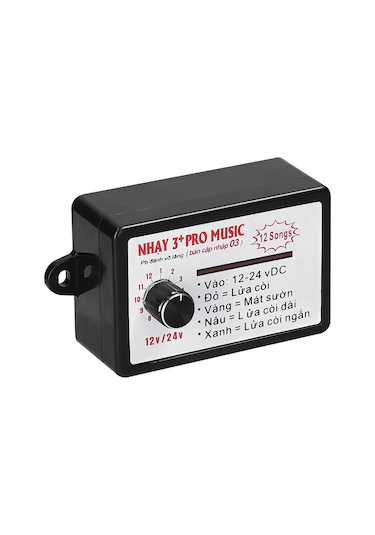 Dianziye 12-24v Araba Klakson Kontrolcüsü, 12 Farklı Ses Efekti Seçeneği, Ses Düzeyi Ayarlama Ve Işıklı Fonksiyon, Kaliteli Plastik Yapı