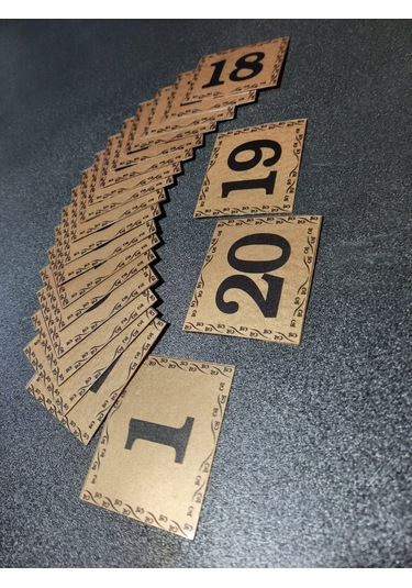 Kapı Numarası  5.5x6.5 Cm  Kendinden Yapışkanlı No:1 Den 20’E