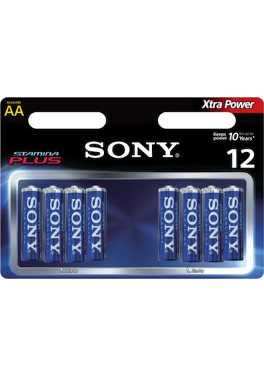 Sony Stamina Plus Alkalin AA Kalem Pil 12'li