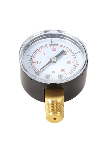 Yuntech01 50mm 1/4" Npt Hidrolik Manometre - 0 60psi/0 4bar Çift Ölçekli İçin Metal Basınç Göstergesi