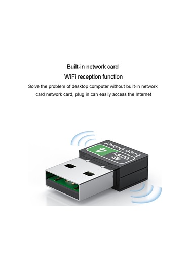 Sones Jınghua 150m Çift Bantlı Kablosuz Ağ Kartı Bilgisayar Harici 2.4g/5g Usb Wifi Alıcı Verici